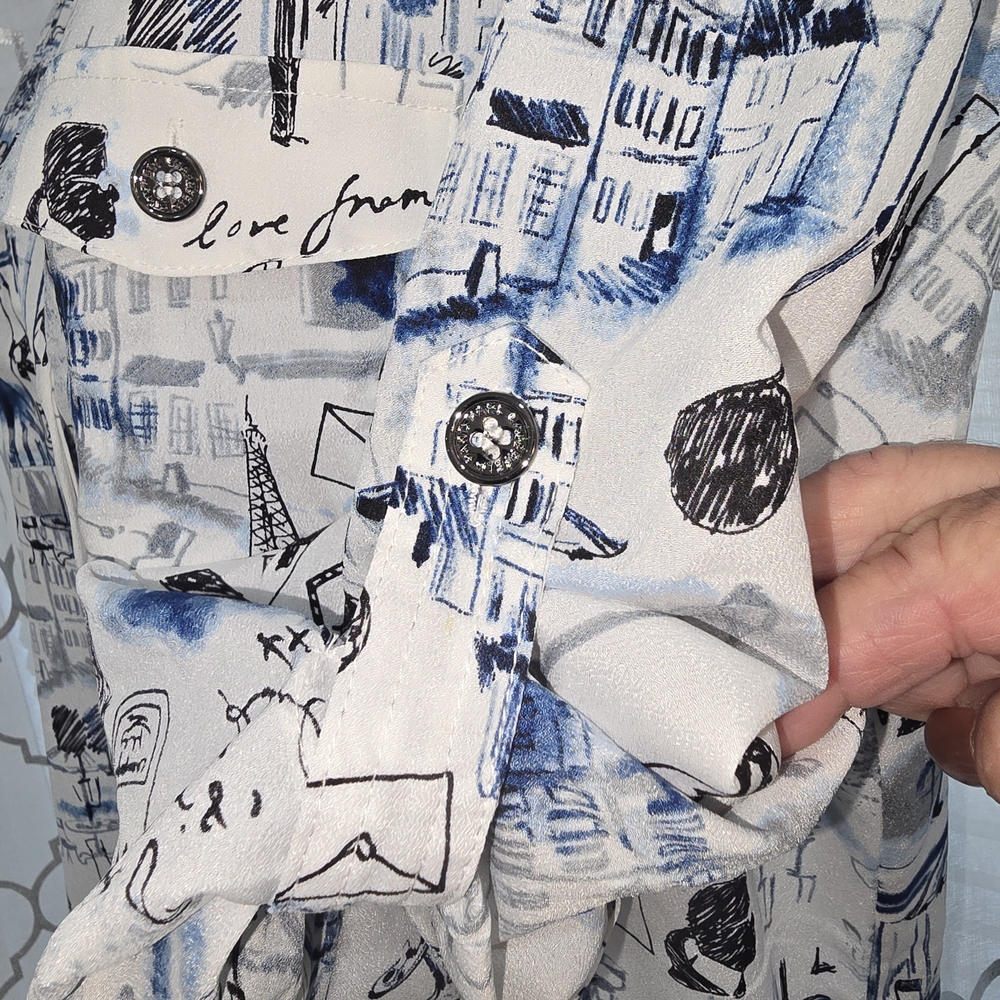 Stylish Graphic Print Shirt Jacket - Picture 8 of 10